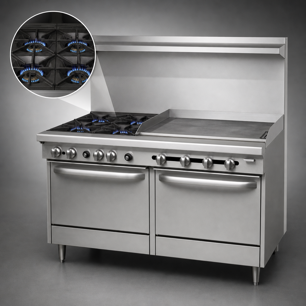 Four Open Burners