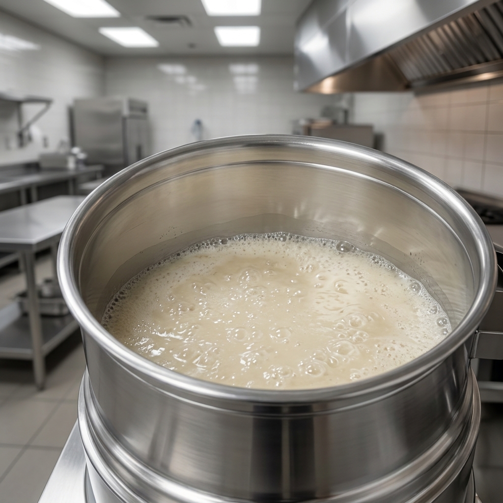 Achieve perfectly uniform heating with the innovative double-wall kettle interior, ensuring consistent cooking results.