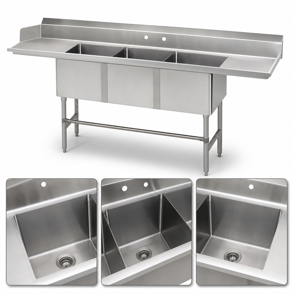 Three Sink Bowls