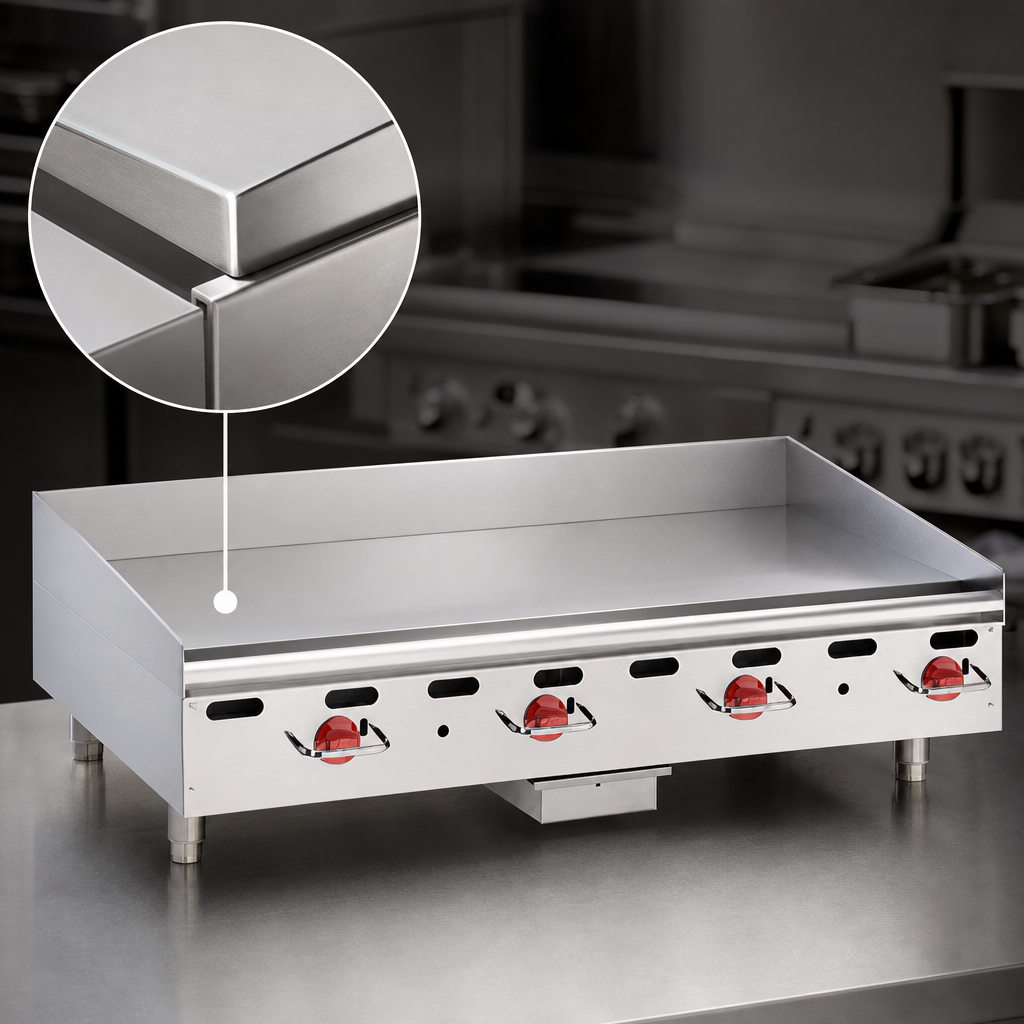 1-Inch Polished Steel Griddle Plate
