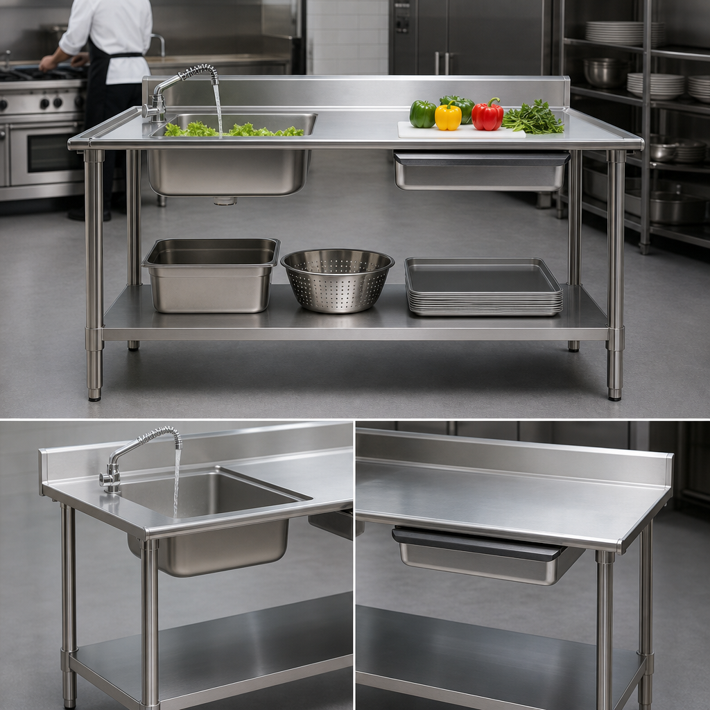 Left-End Sink, Right-End Drawer Layout