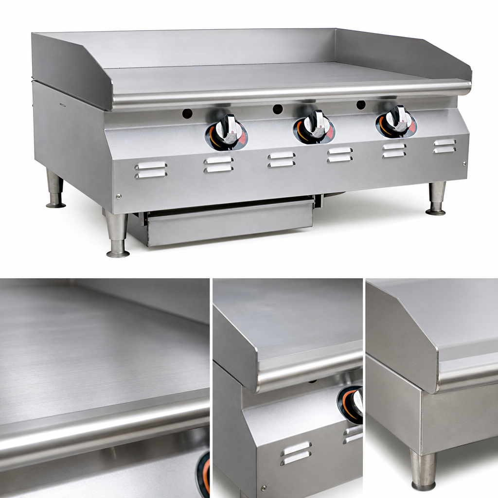 3/4-Inch Smooth Polished Steel Griddle Plate
