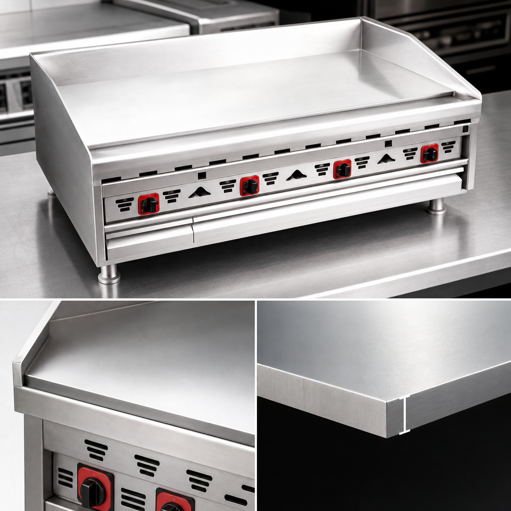 1-Inch Polished Steel Griddle Plate