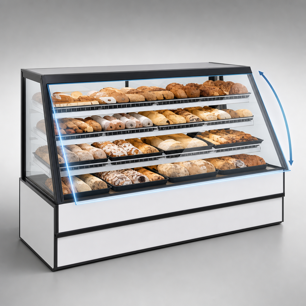 Sloped Tempered Tilt-Front Glass