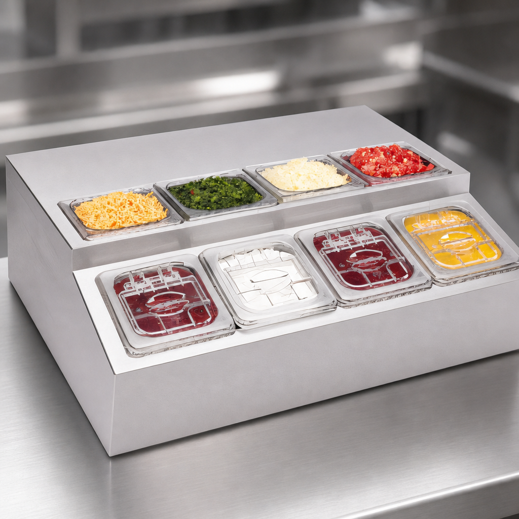 Eight 1/6-Size Pan Capacity