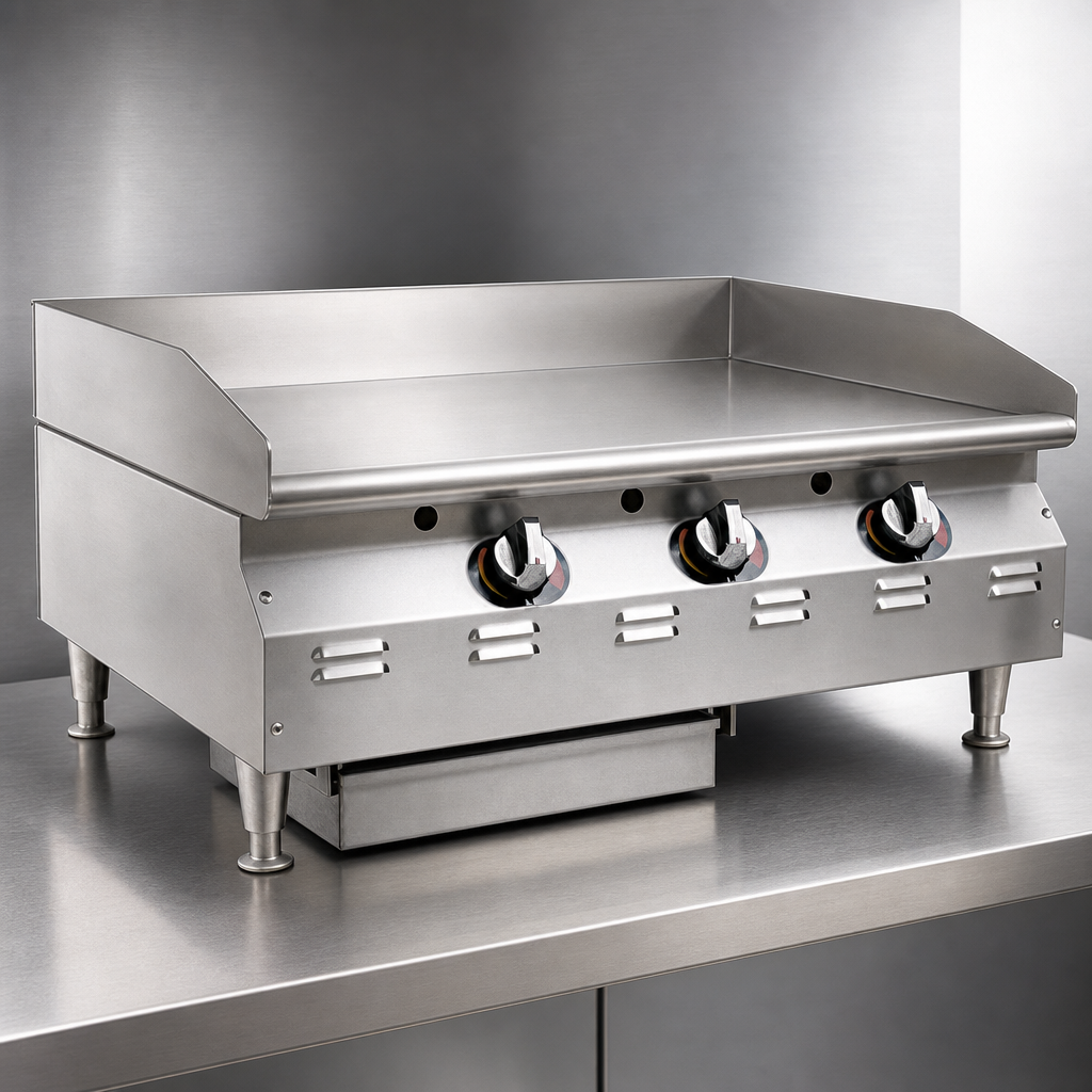 3/4-Inch Smooth Polished Steel Griddle Plate
