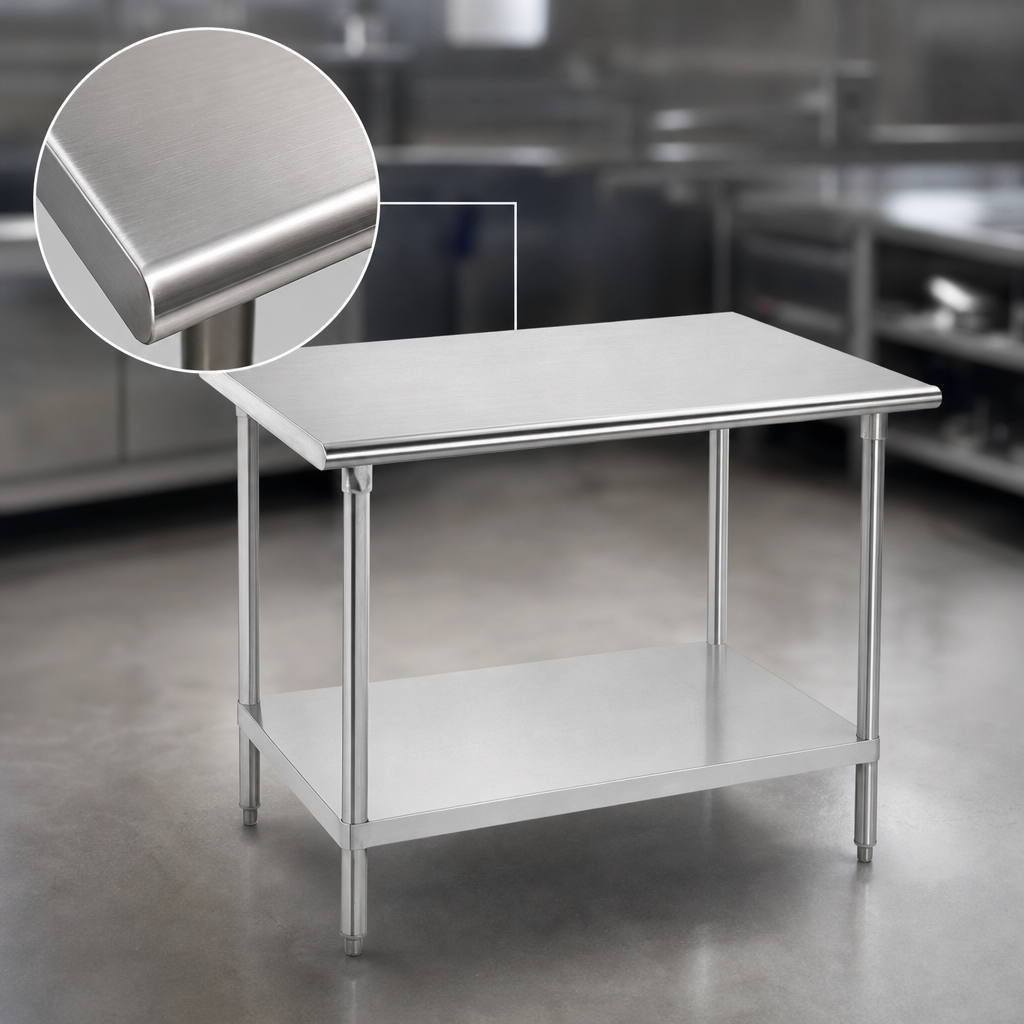 16-Gauge 304 Stainless Steel Top