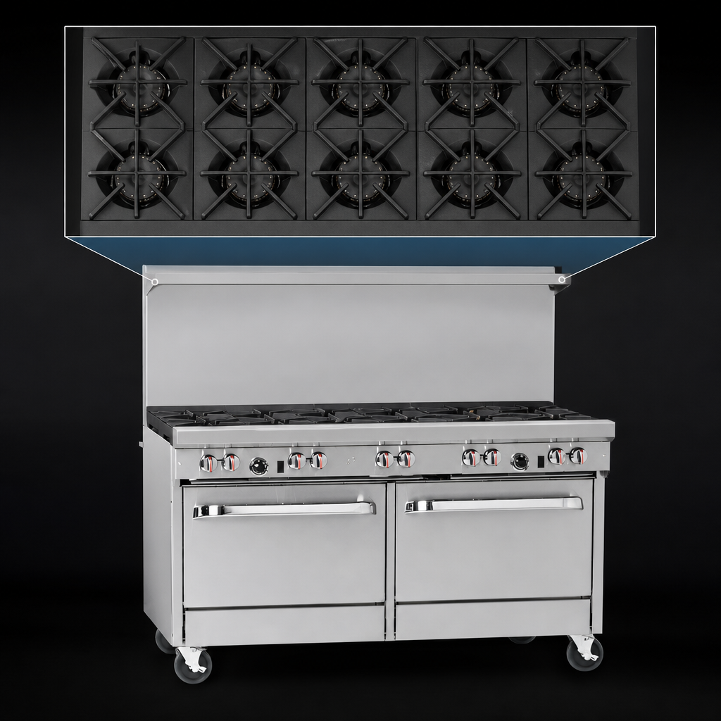 Ten Open Burners