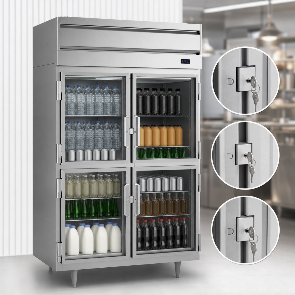 Four Lockable Glass Half Doors