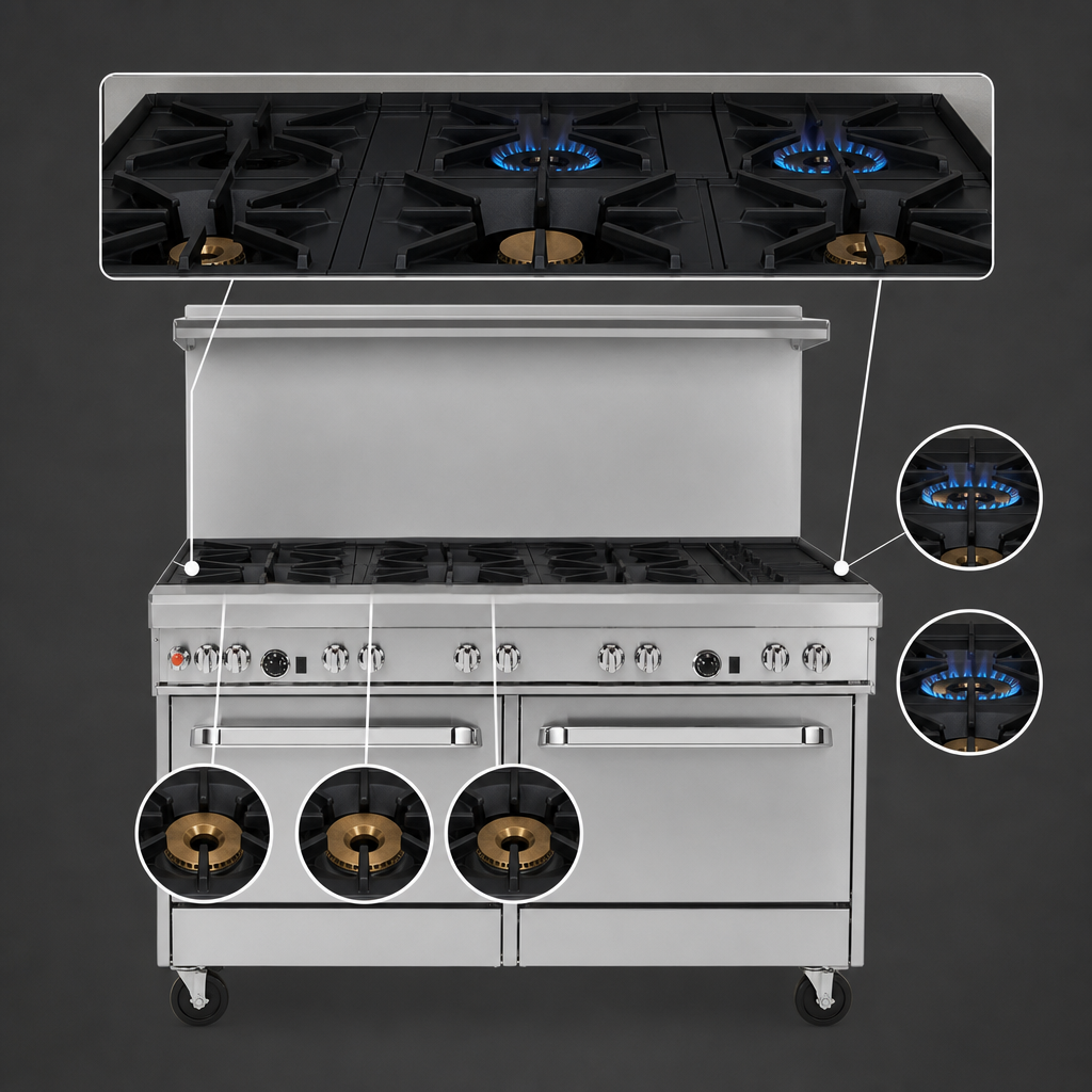 Five-Burner Top Configuration
