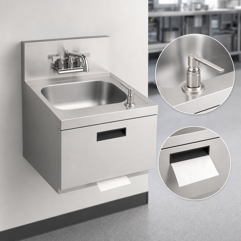 Integrated Soap & Towel Dispenser