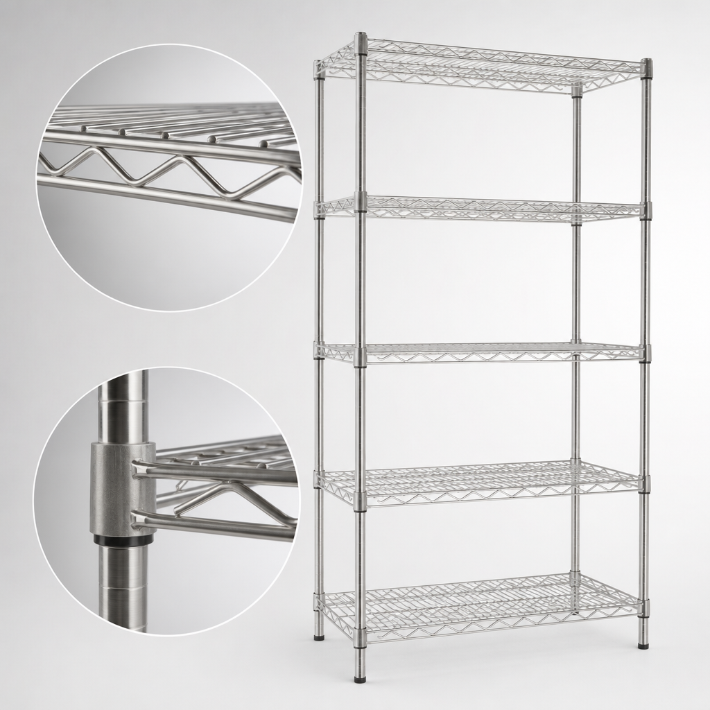 Patented QuadTruss Wire Shelves