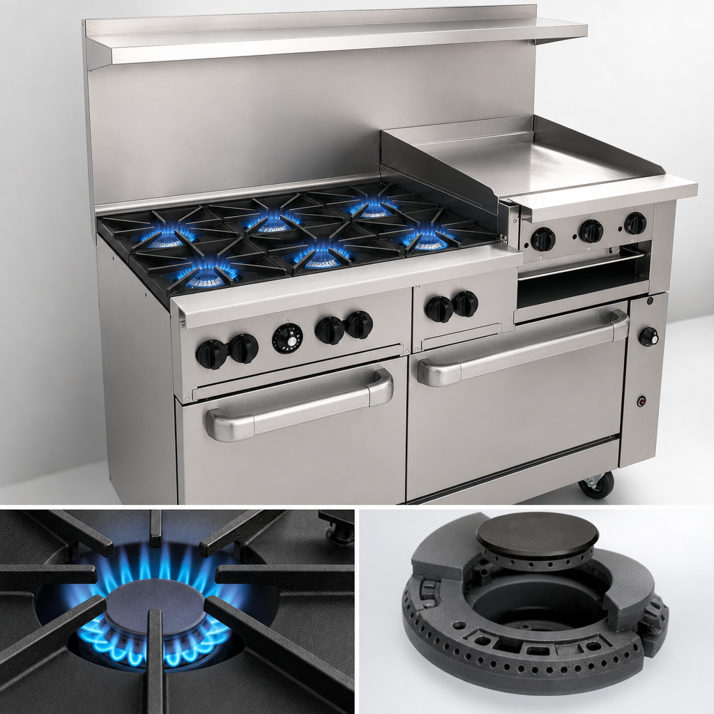 Six Open Burners