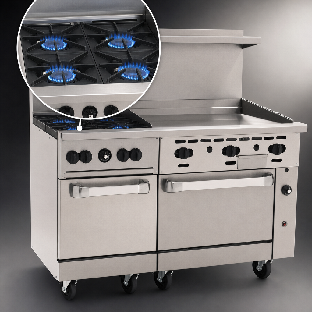 Four Open Burners