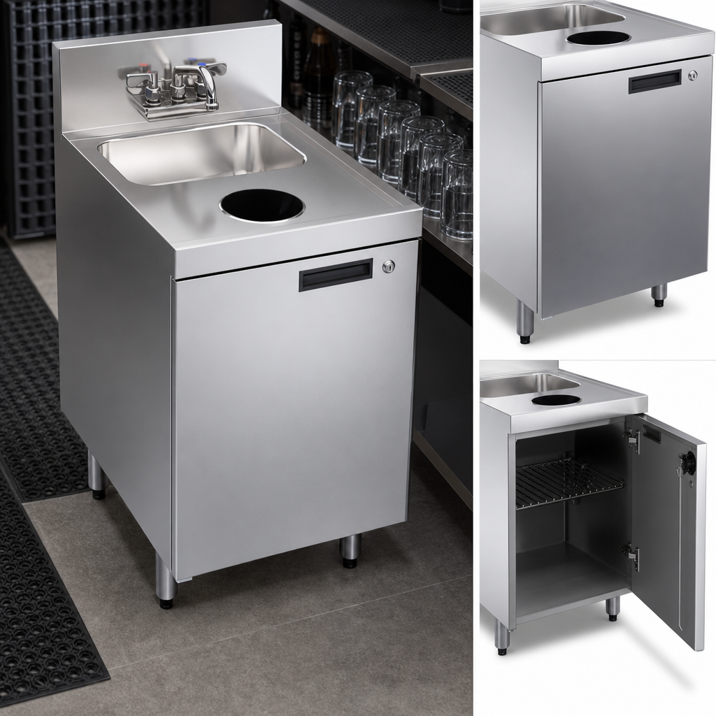 Cabinet Base with Locking Hinged Door