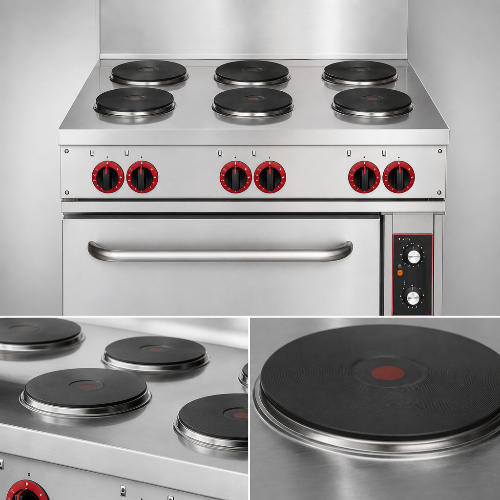 Six Cast Iron Burners
