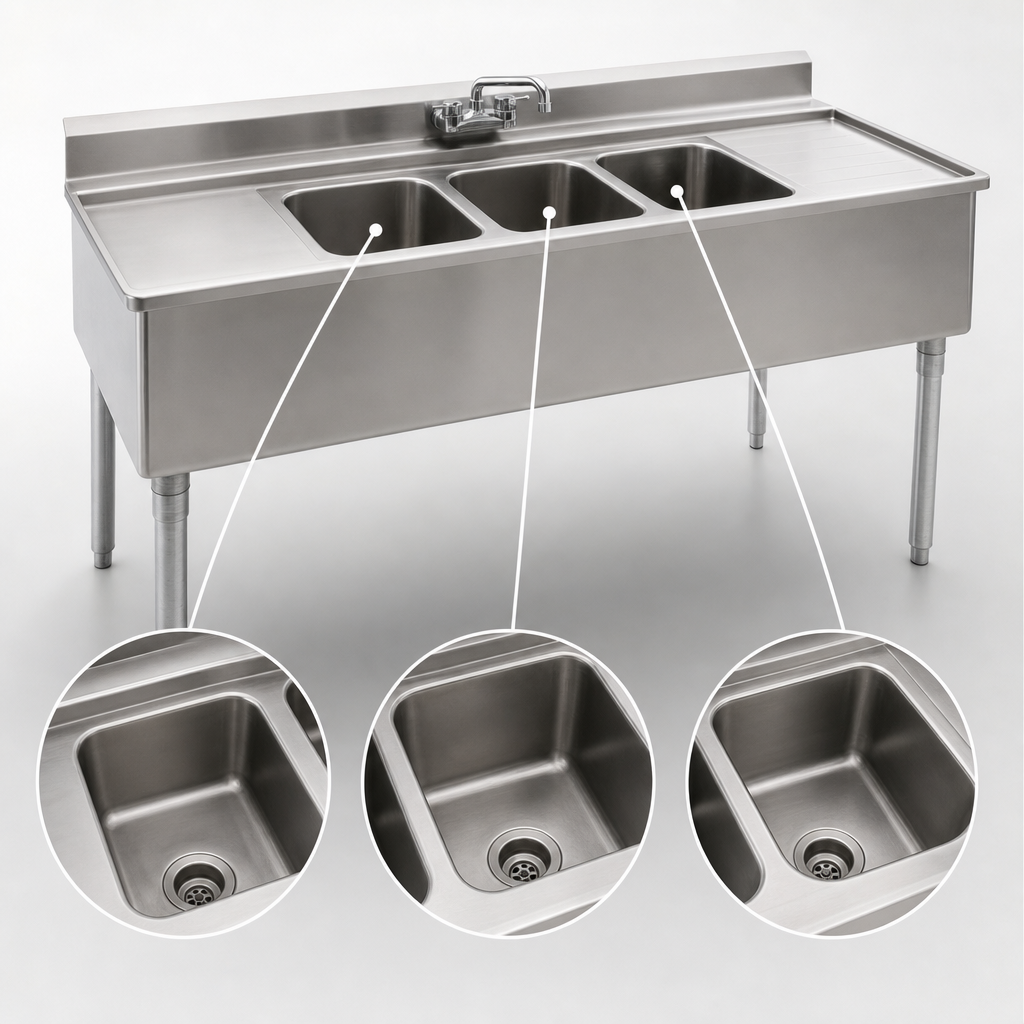 Three-Compartment Sink