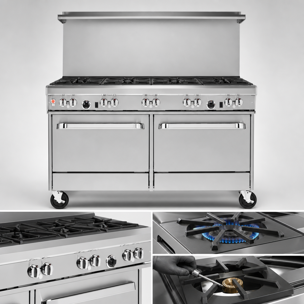 Four Non-Clog Open Burners