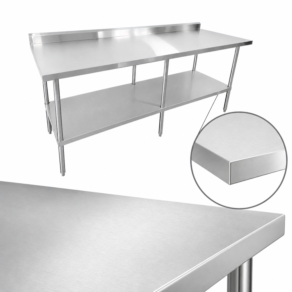 16-Gauge 304 Stainless Steel Top