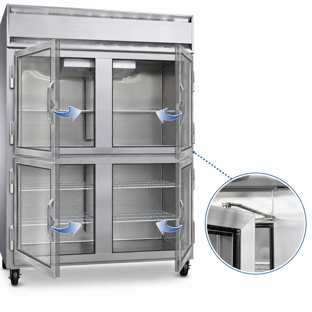 Self-Closing Glass Doors