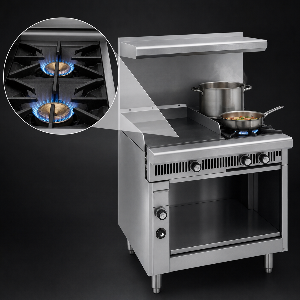 Two Open Burners