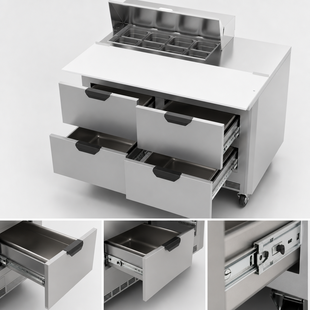 Four Pull-Out Drawers