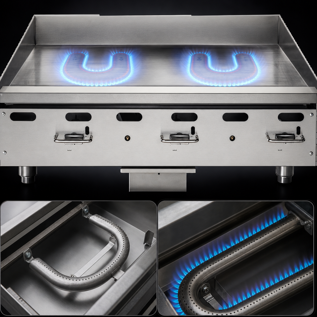 Dual 27,000 BTU Burners