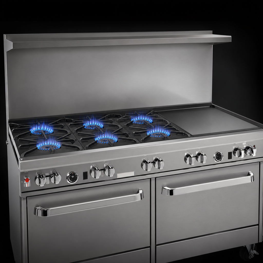 Four Pyromax Open Burners