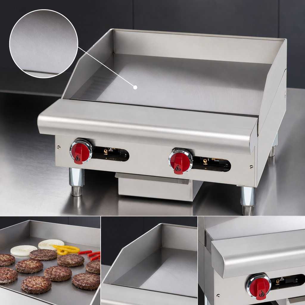 1-Inch Highly Polished Steel Griddle Plate