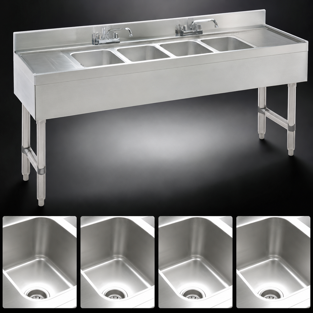 Four Deep-Drawn Bowls
