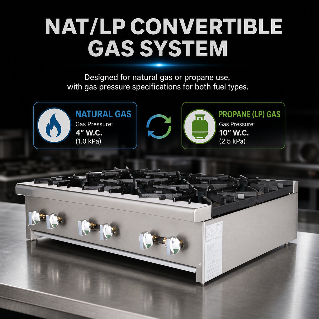 NAT/LP Convertible Gas System
