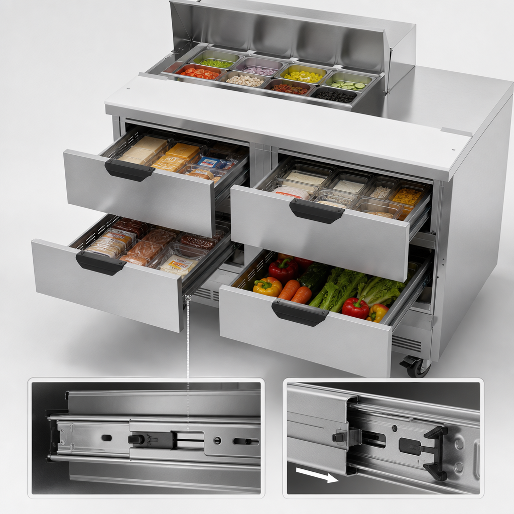 Four Pull-Out Drawers