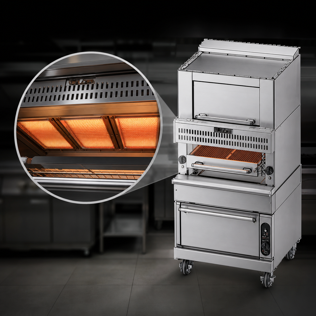 Three Ceramic Radiant Burners