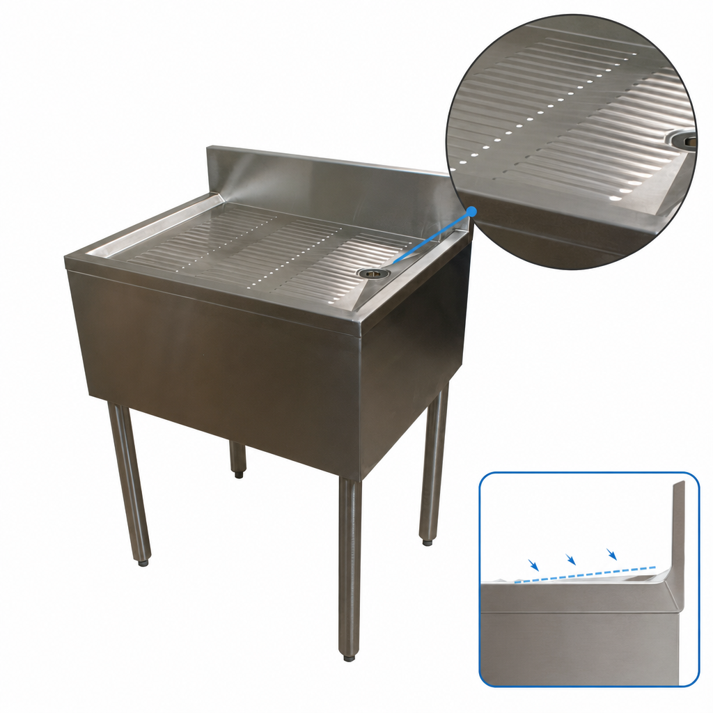Stamped & Pitched Drainboard