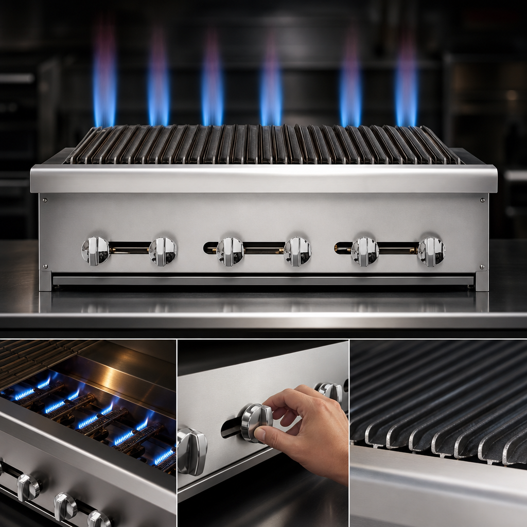 Six Manual-Control Burners