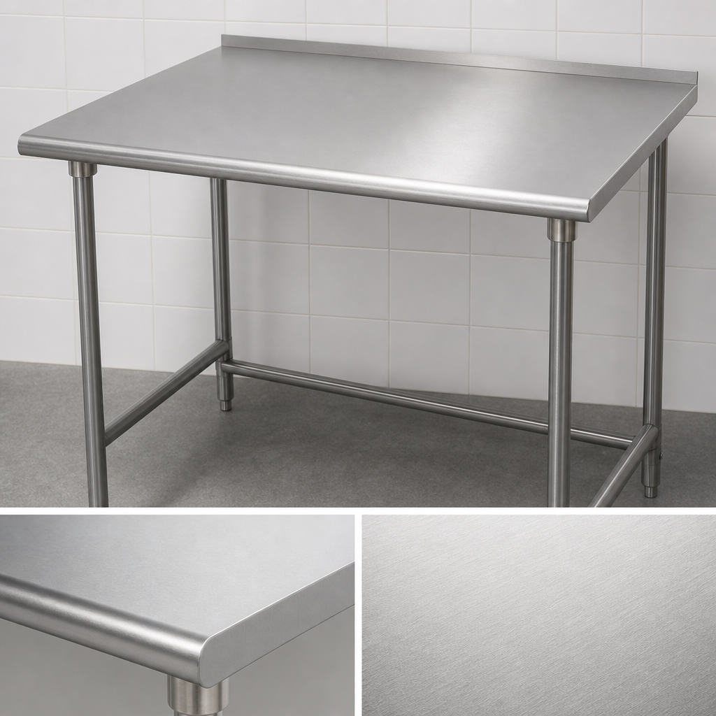 16-Gauge 304 Stainless Steel Top
