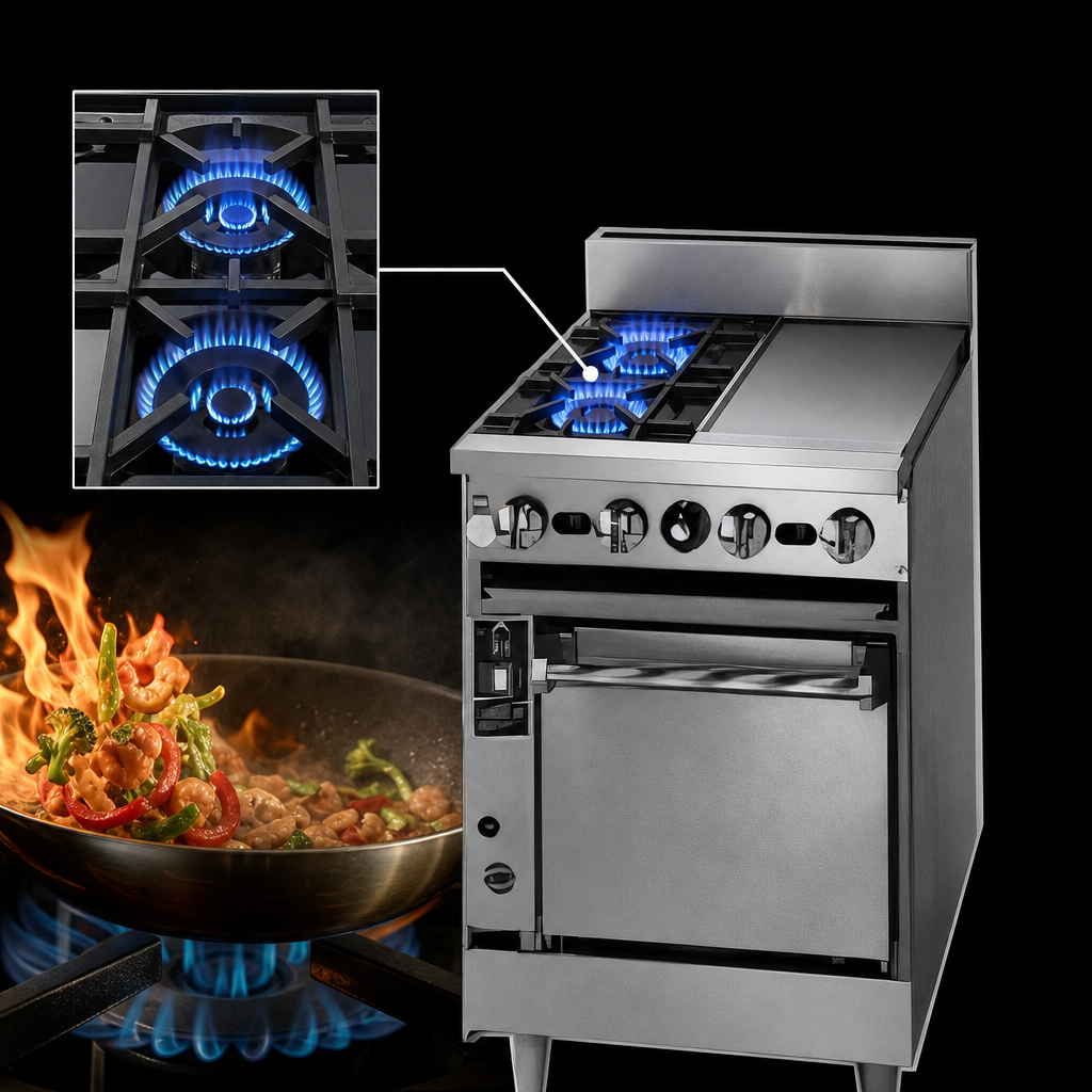 (2) 30,000 BTU Open Burners