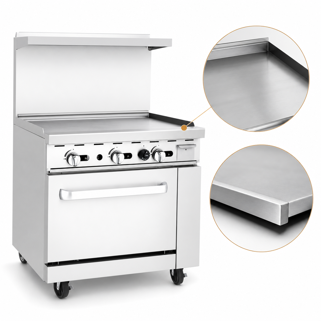 3/4-Inch Polished Steel Griddle Plate