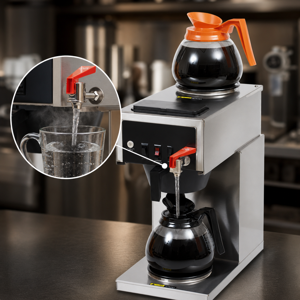 Front-Mounted Hot Water Faucet