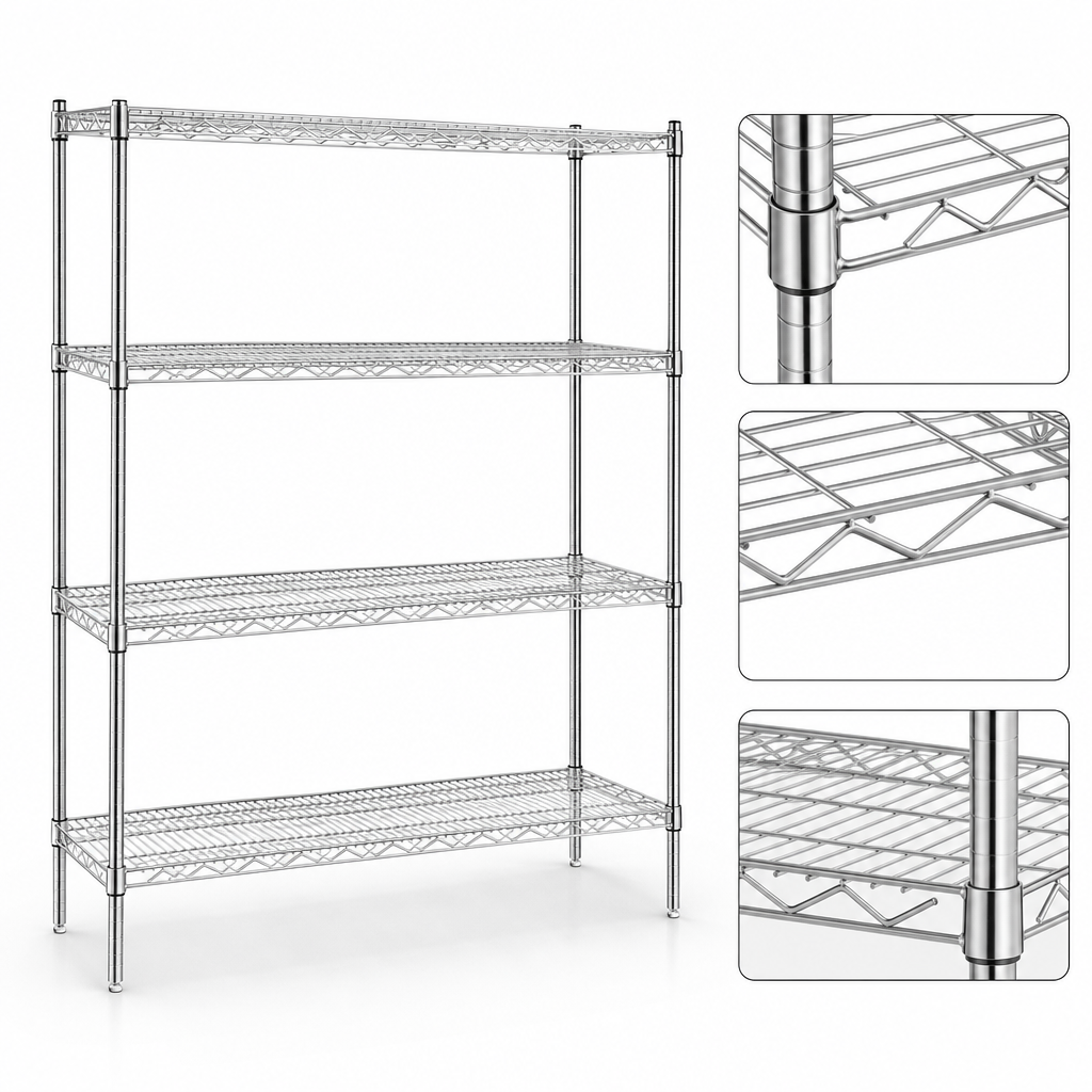 Patented QuadTruss Wire Shelves