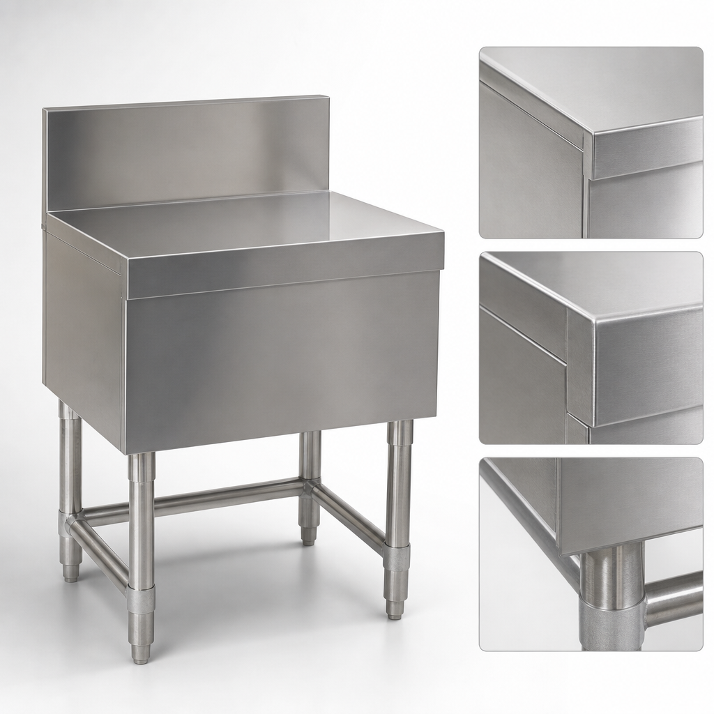20-Gauge 304 Stainless Steel Top, Front, and Ends