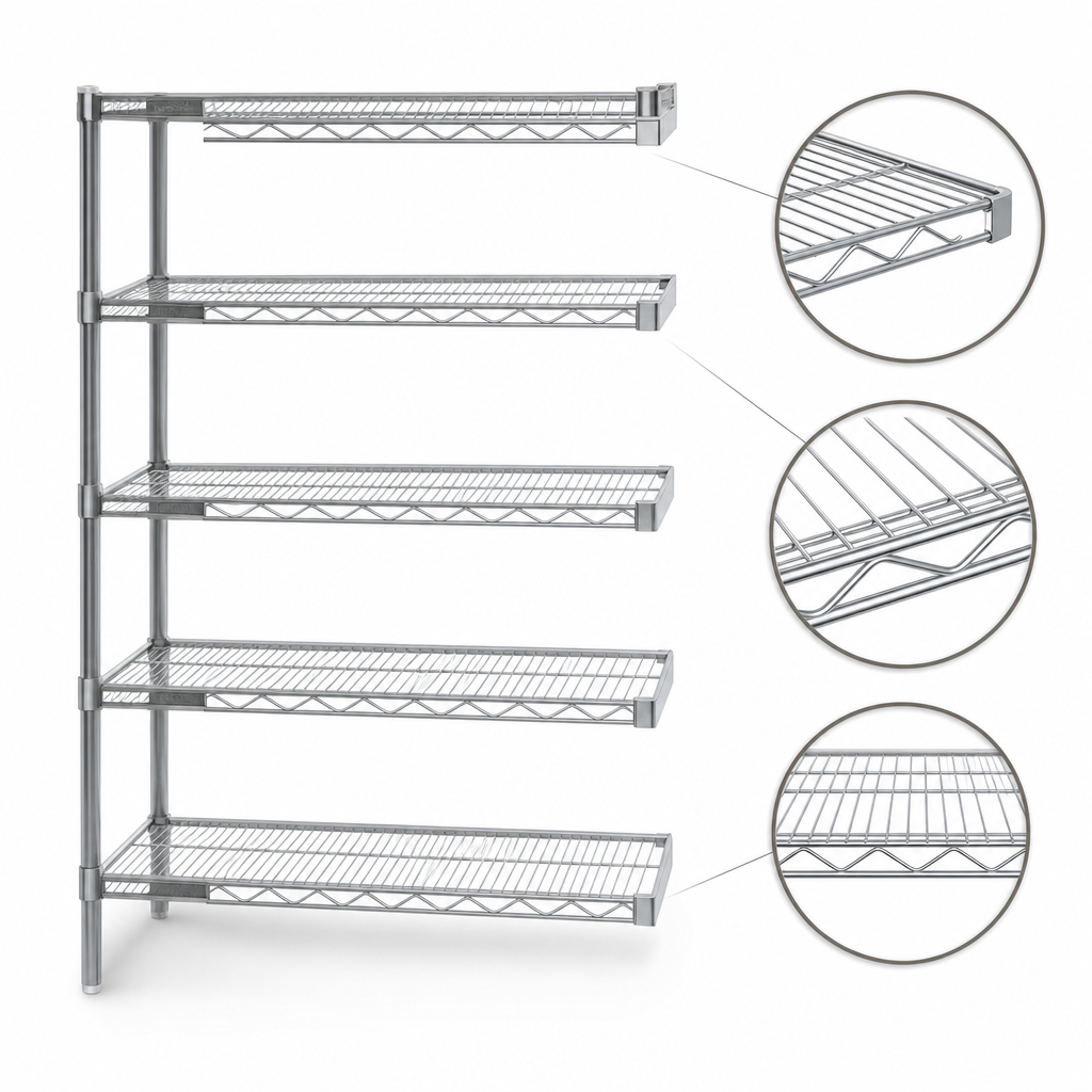 Patented QuadTruss® Wire Shelves
