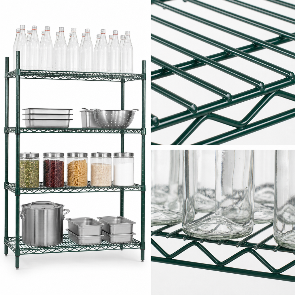 Double-Mat Open Wire Shelves