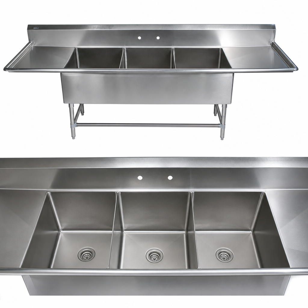 Three-Compartment Sink Layout