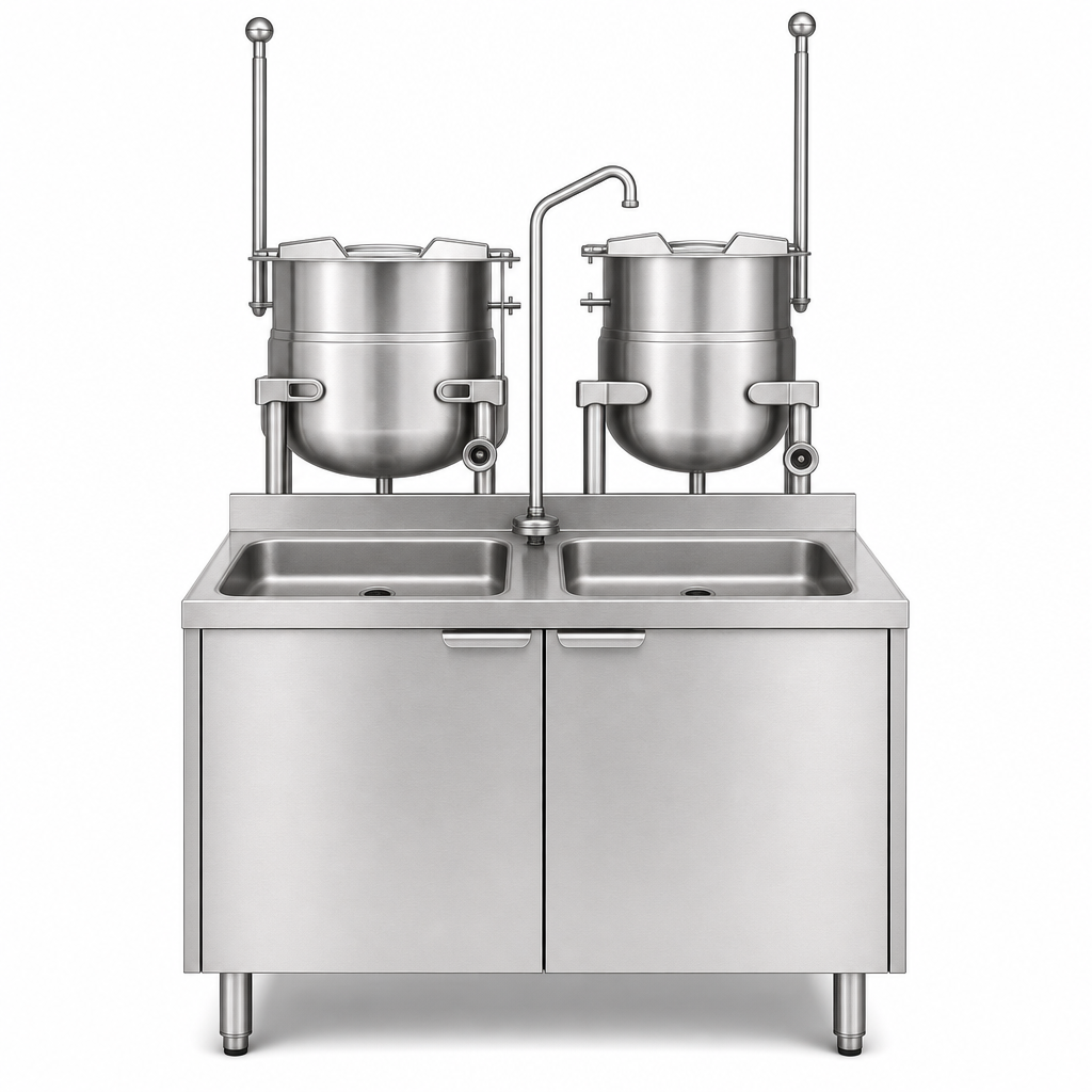 Integrated Cabinet Base with Sinks