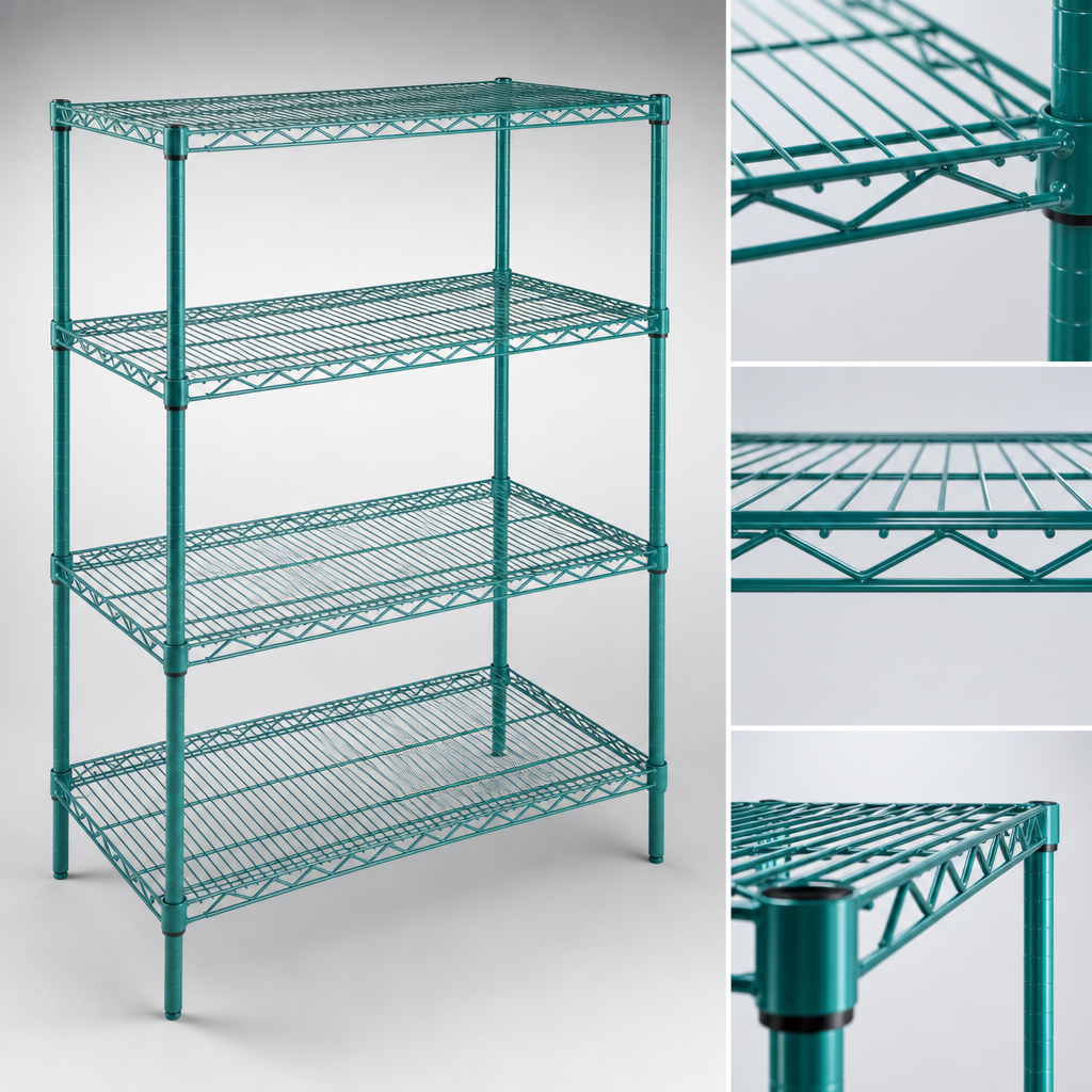 Patented QuadTruss® Wire Shelves
