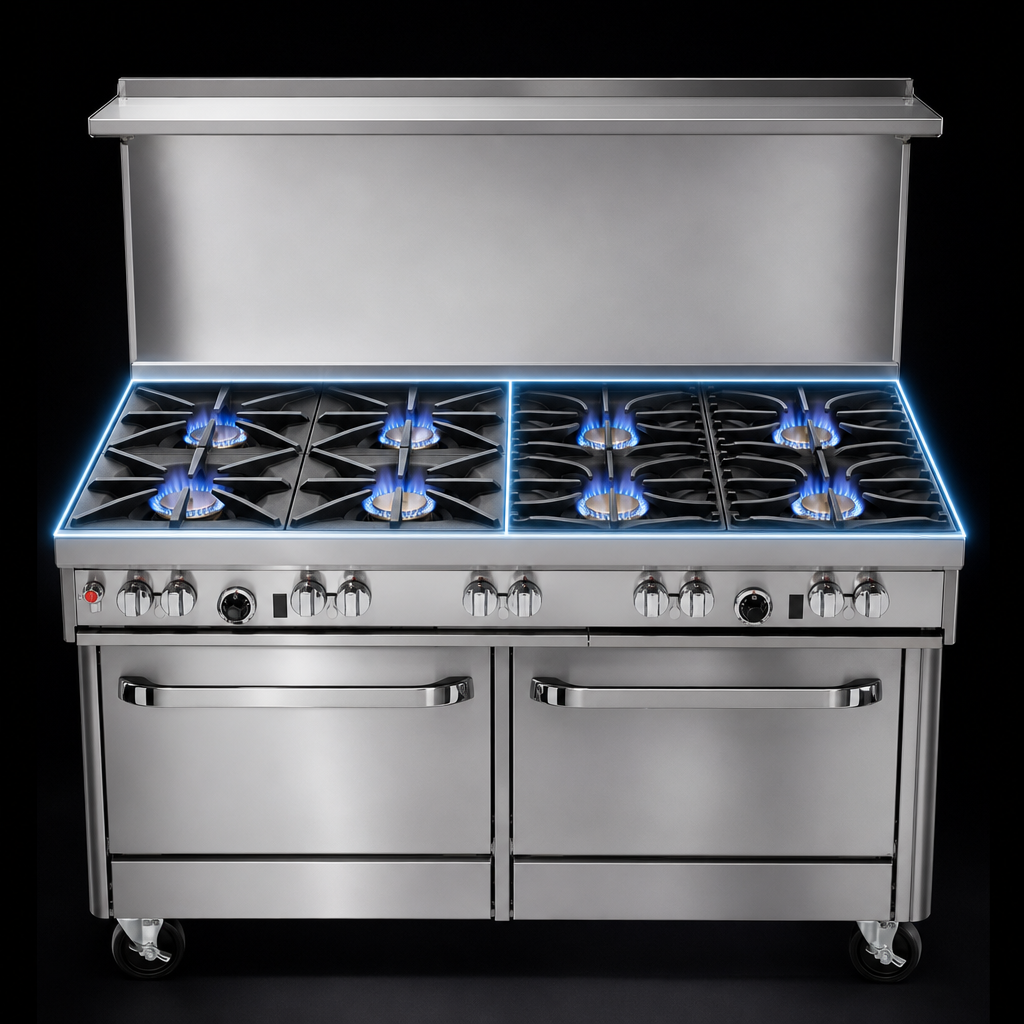Eight Open Burners