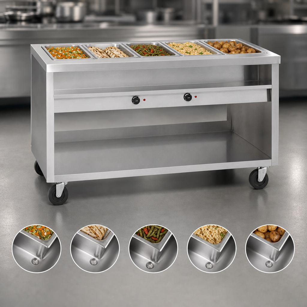 Five Sealed Hot Food Wells