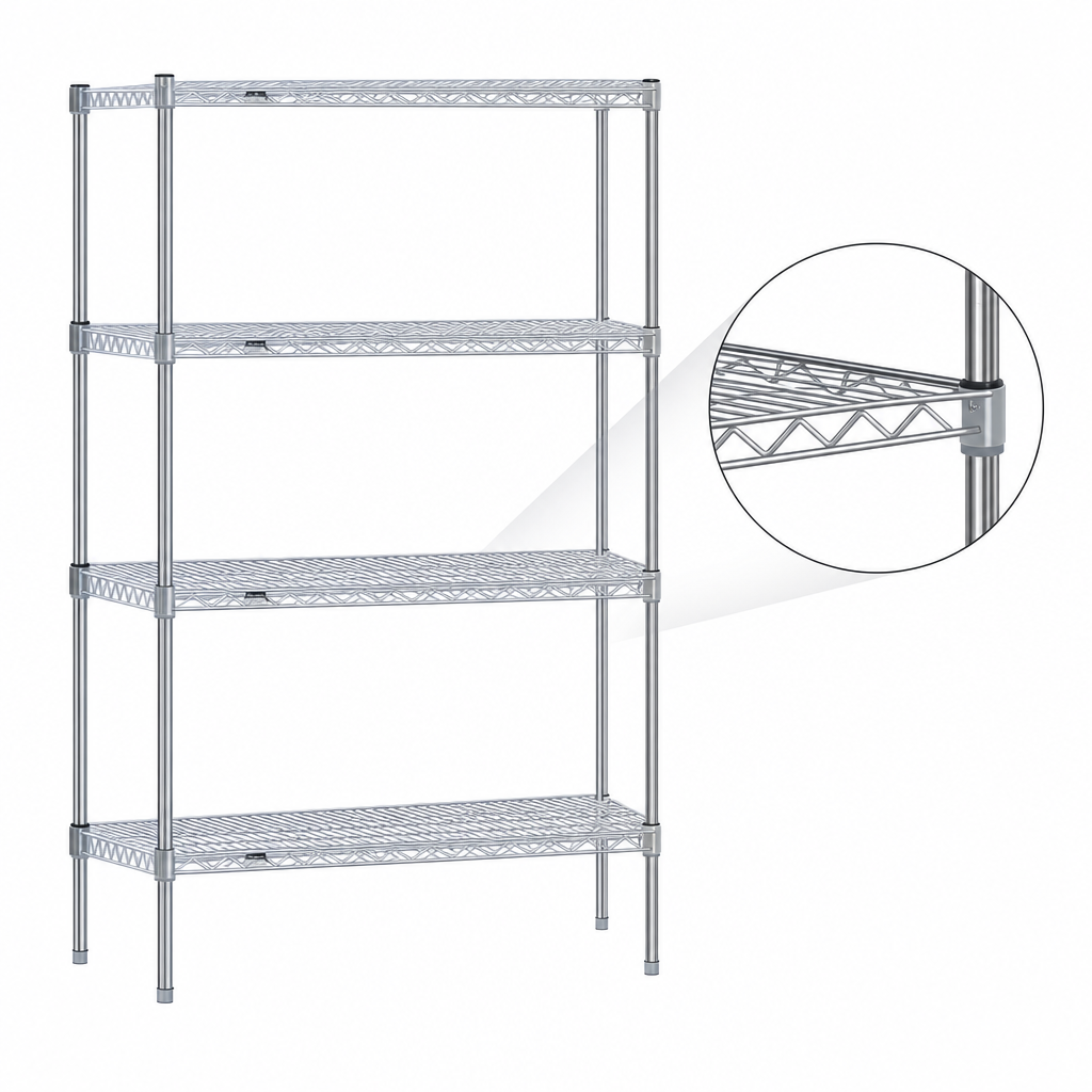 Patented QuadTruss® Wire Shelves