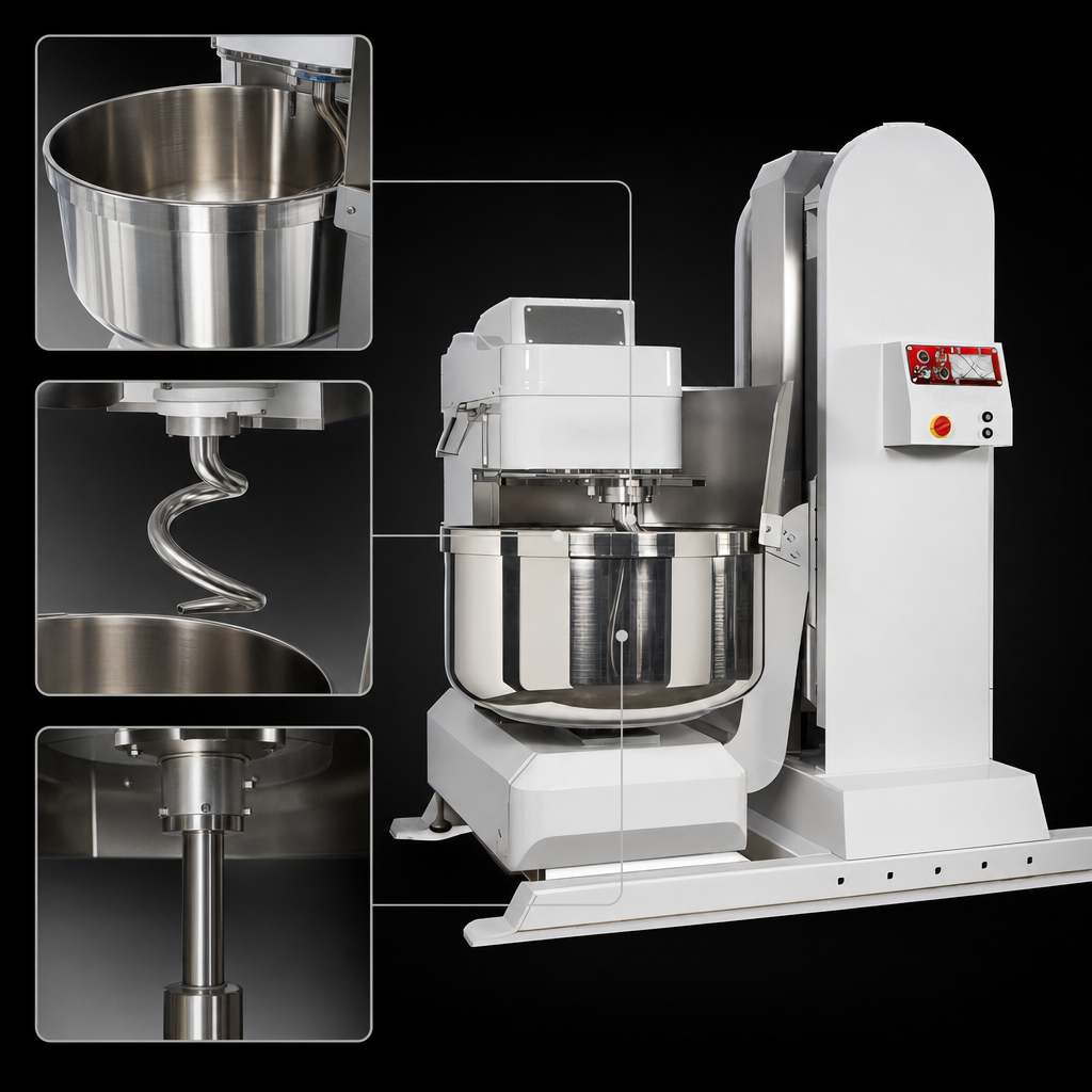 Stainless Steel Bowl, Hook, and Shaft